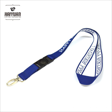 Custom Woven Printed Lanyard mit drehbare Schnalle